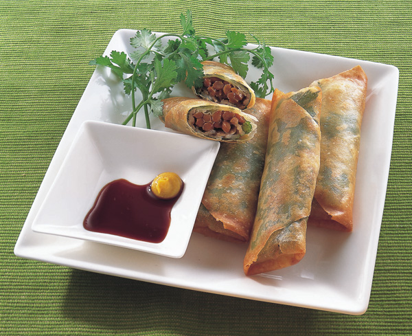 豚肉の納豆春巻き 画像