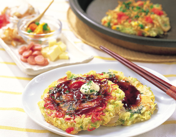 あれこれトッピングお好み焼き 画像