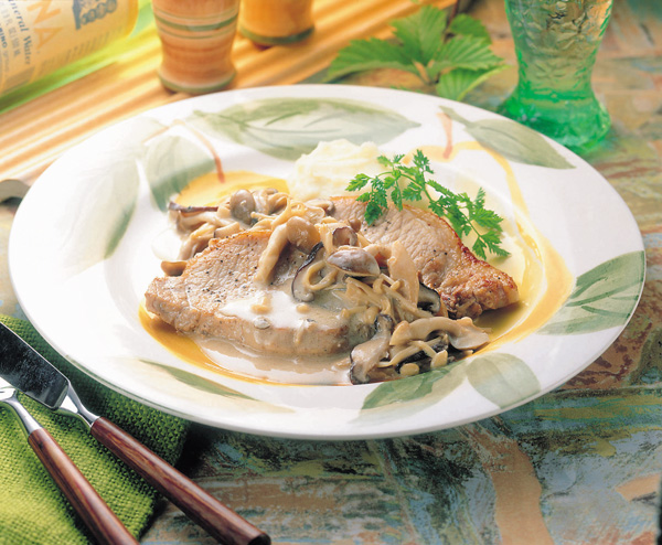 ポークステーキのきのこソース 画像