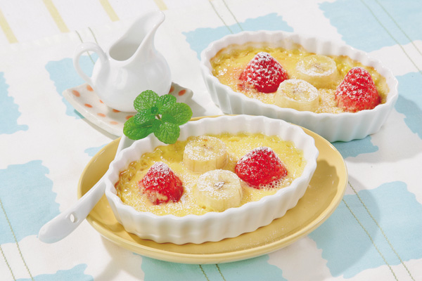 バナナといちごのグラタン風 画像