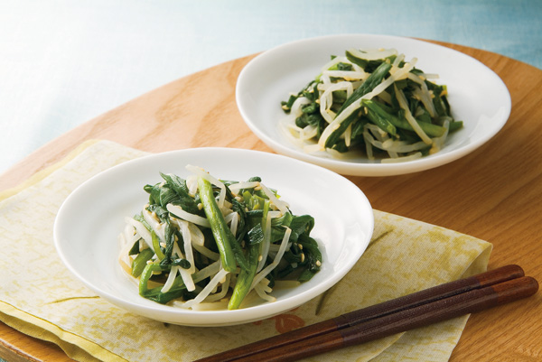 にらともやしの辛子酢和え 画像