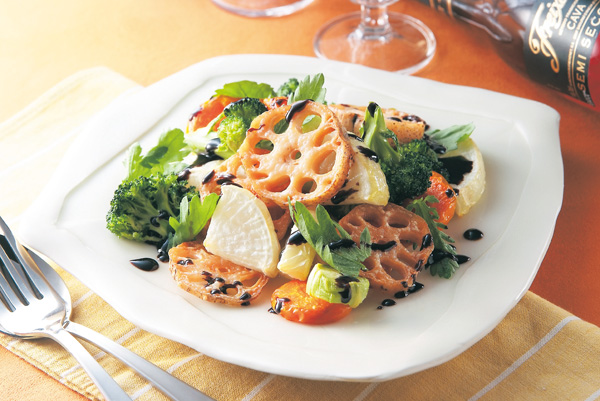 いろんな冬野菜のバルサミコソース 画像