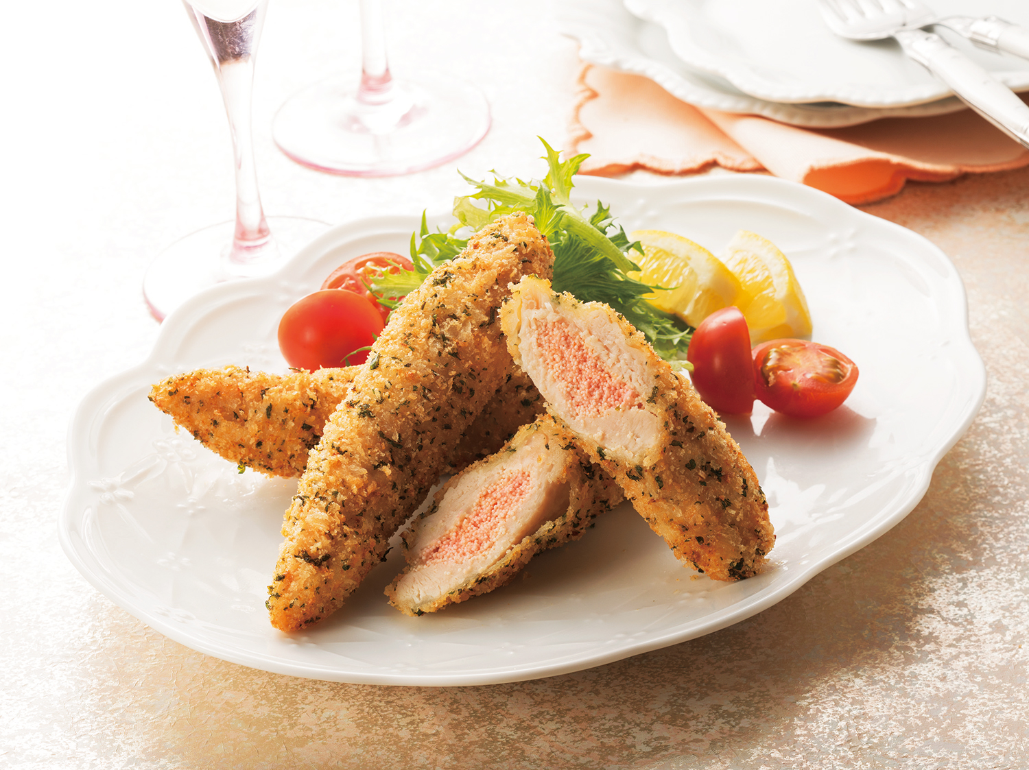 明太子と鶏ささみのハーブガーリックフライ 画像