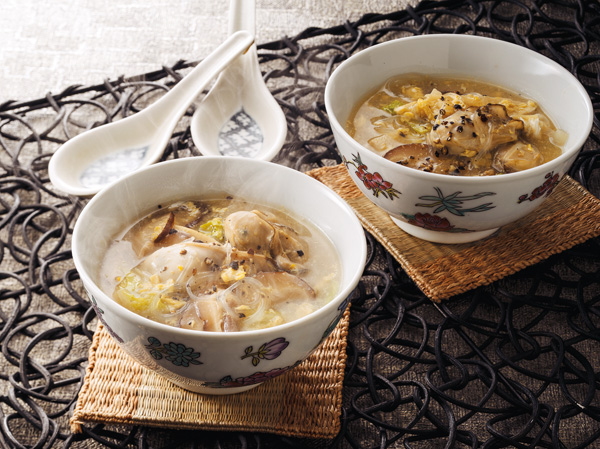 かきと白菜の酸辛湯 画像